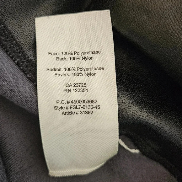 Aritzia Wilfred Free Daria High Waisted Moto Vegan Leather Biker Pants Black M. - Picture 12 of 12